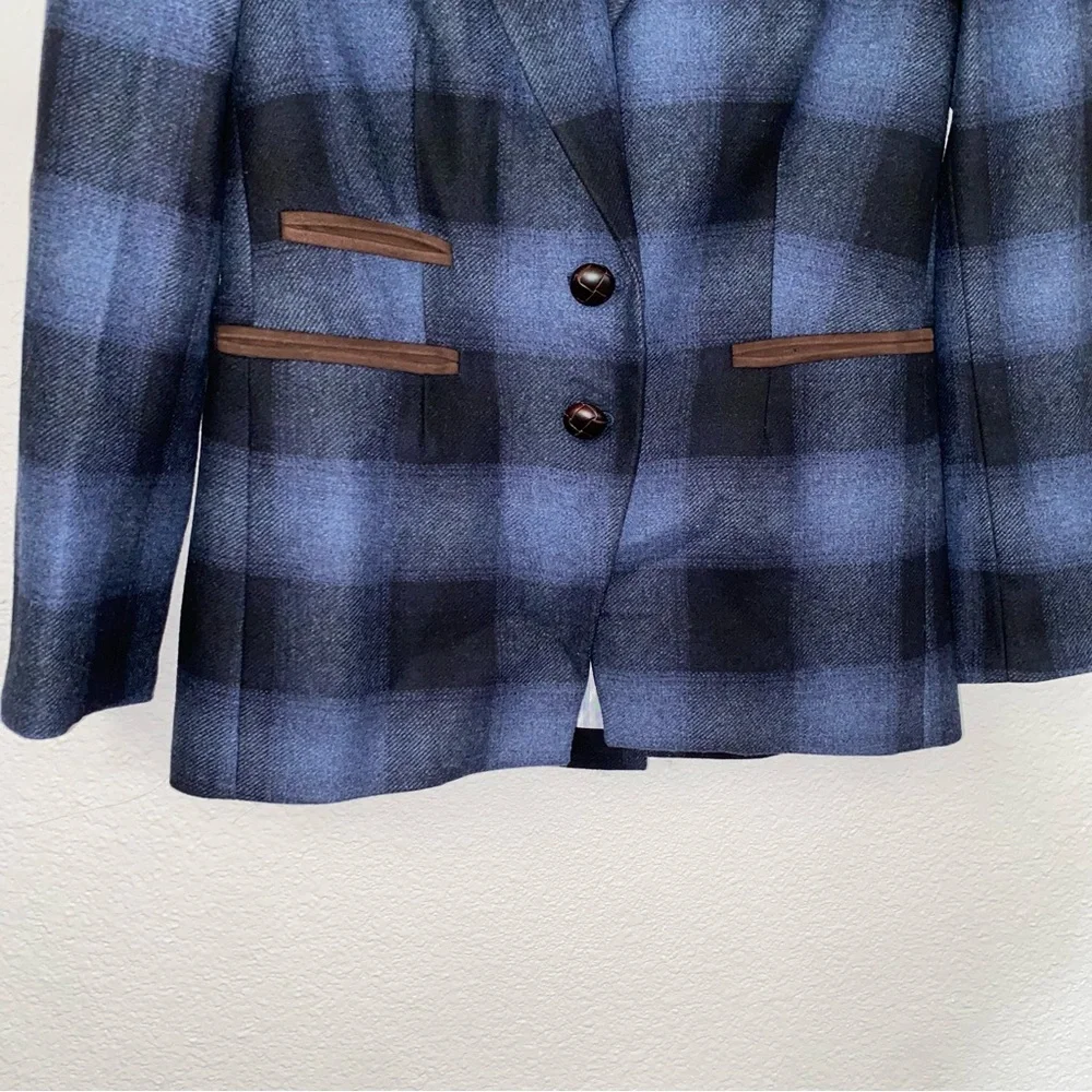 Veronica Beard #15A Hudson Plaid Dickey Blazer Jacket SZ 4 - Picture 5 of 14